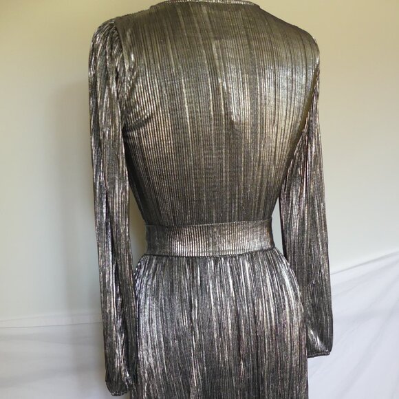 Soft Surroundings Annabelle Pleated Maxi Dress w/ Shash Silver USA Size XS (2/4) - Picture 5 of 16